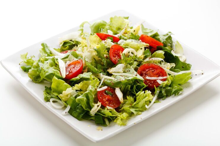 daržovių salotos svorio metimui 5 kg per savaitę